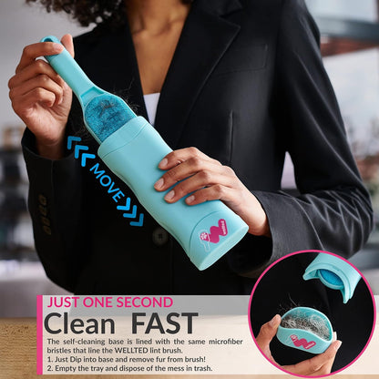 New Blue Self-Cleaning Double-Sided  for Couch, Furniture, Clothing, Car Seats, Carpet, Pet Bed - Dog & Cat Hair Remover, Fur & Lint Brush