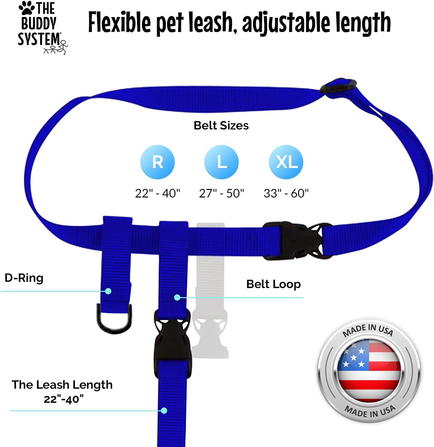Upgrade Your Dog Walks with Our Hands-Free Leash! Perfect for Running, Jogging, and Training - Fits All Dog Sizes! 🇺🇸💙