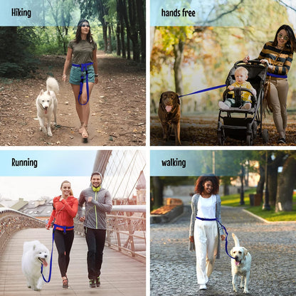 Upgrade Your Dog Walks with Our Hands-Free Leash! Perfect for Running, Jogging, and Training - Fits All Dog Sizes! 🇺🇸💙